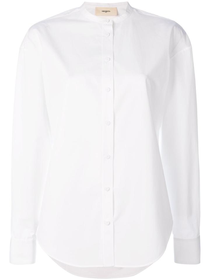 Ports 1961 Mandarin Collar Shirt - White