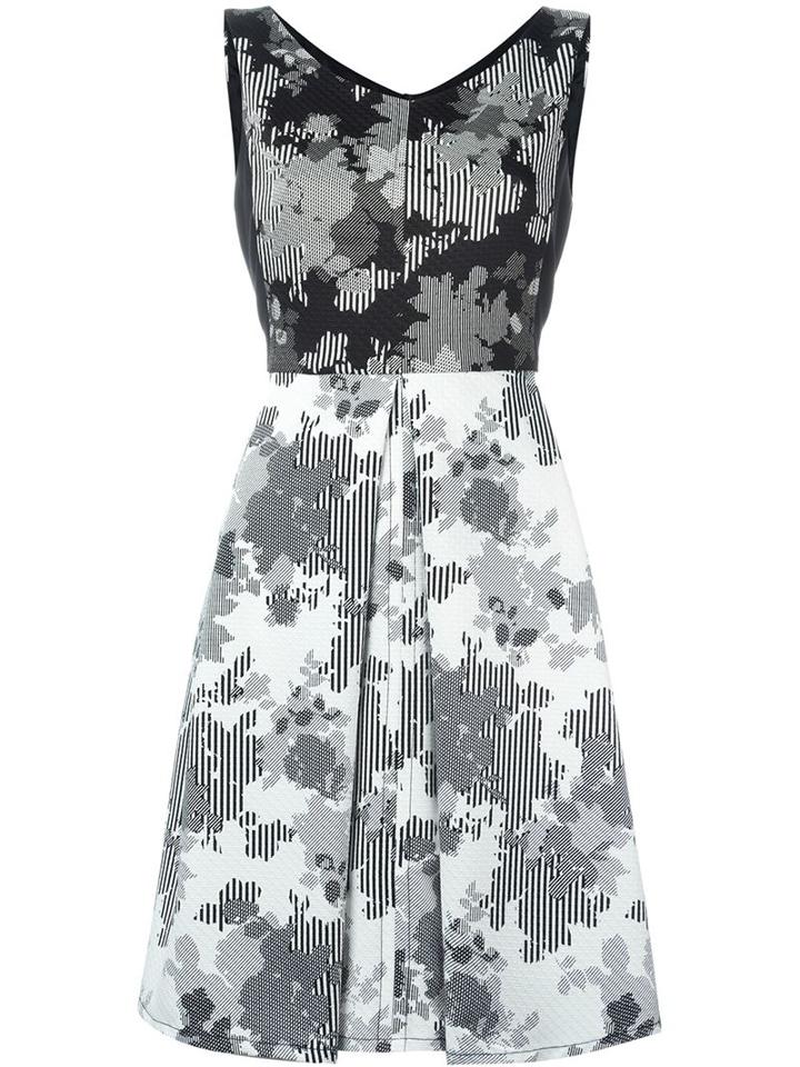 I M Isola Marras Inverted Pleat A-line Dress, Women's, Size: 42, Black, Polyester/cotton/polyamide/viscose