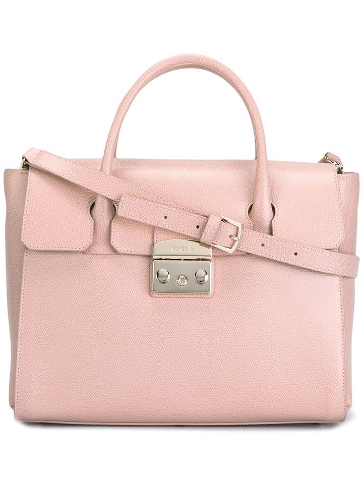 Furla Medium Metropolis Tote, Women's, Pink/purple, Viscose/nylon/leather