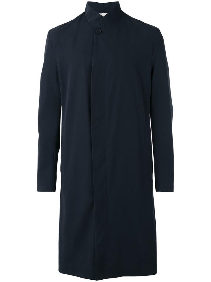 Stephan Schneider Single Breasted Coat, Men's, Size: Xl, Blue, Cotton