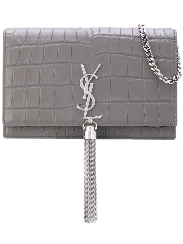 Saint Laurent Kate Crossbody Bag - Grey