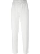 3.1 Phillip Lim Elasticated Waist Trousers, Women's, Size: 8, White, Silk