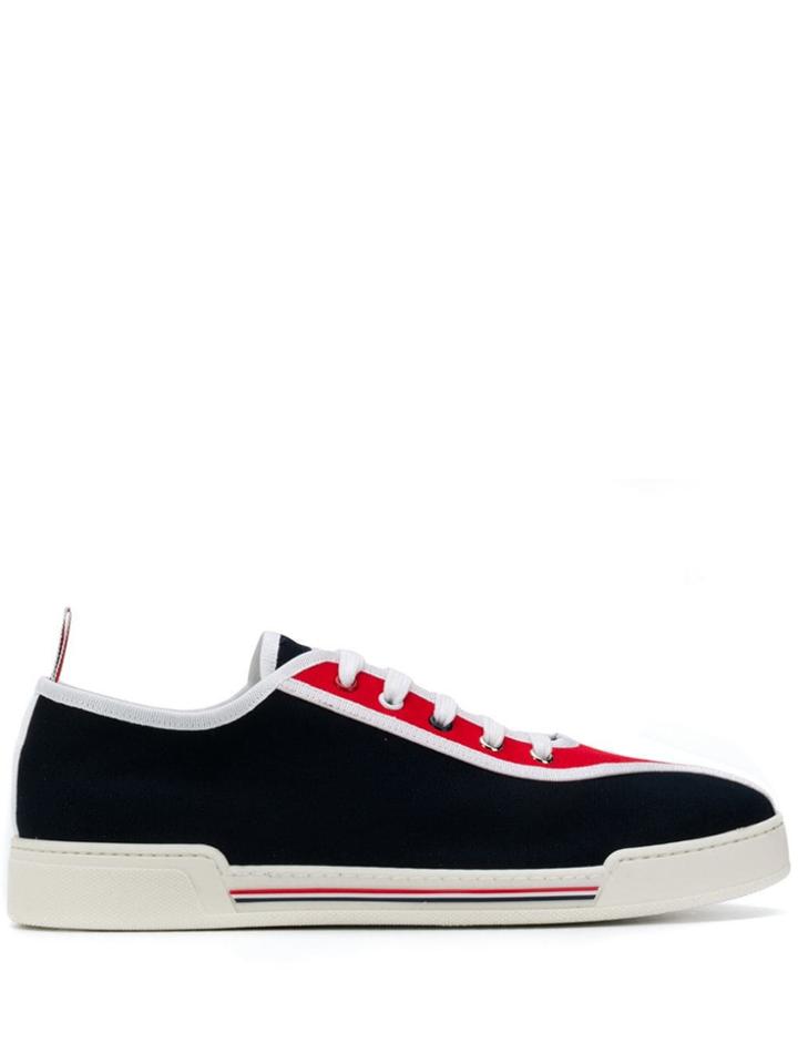 Thom Browne Contrast Panel Sneakers - Blue