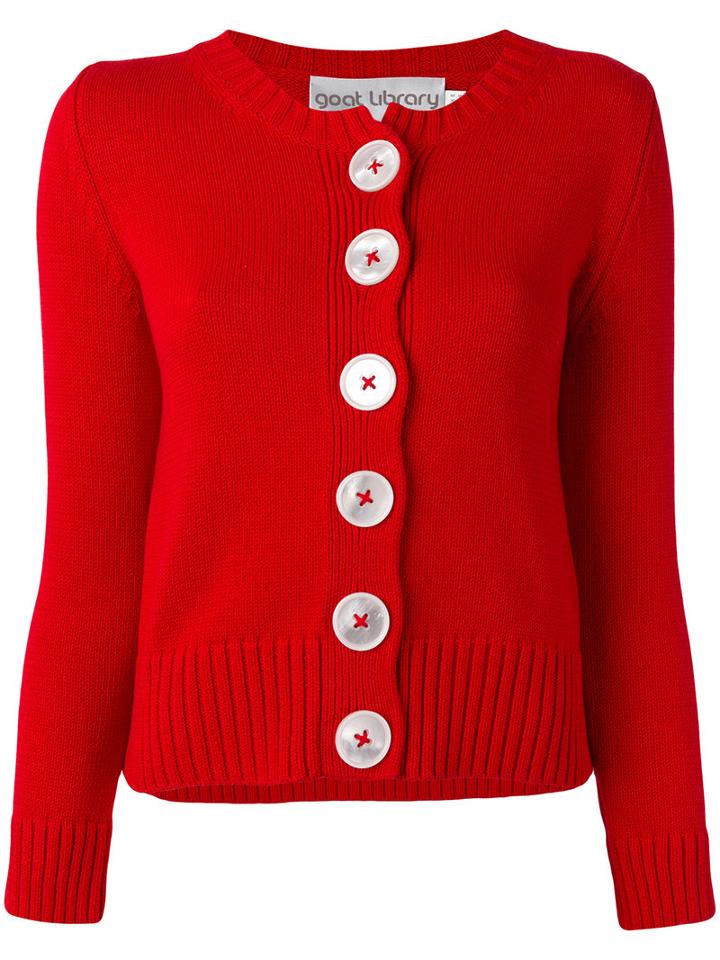 Goat - Digby Cardigan - Women - Cotton - 8, Red, Cotton