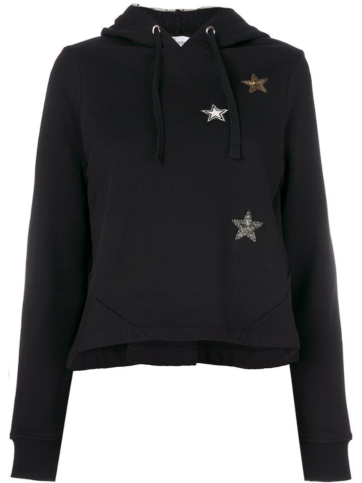 Red Valentino Star Detail Hoodie - Black