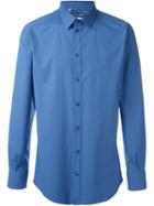 Dolce & Gabbana Classic Shirt, Men's, Size: 39, Blue, Cotton/spandex/elastane