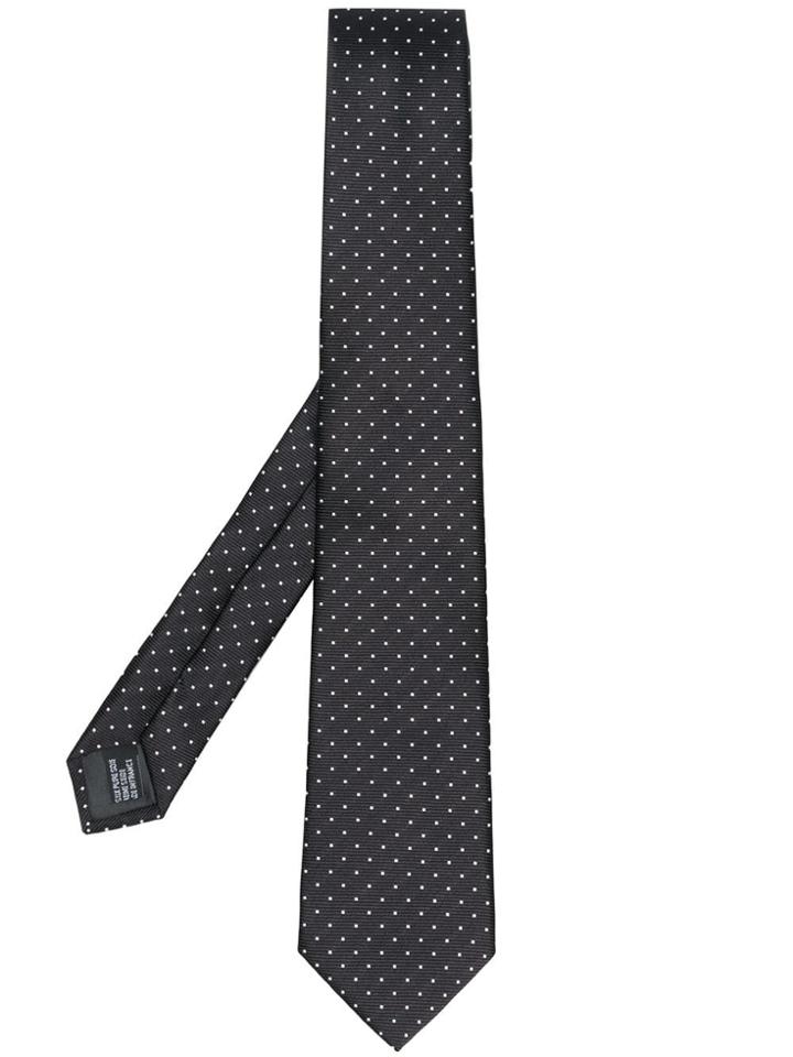 Lanvin Micro Polka Dot Tie - Black