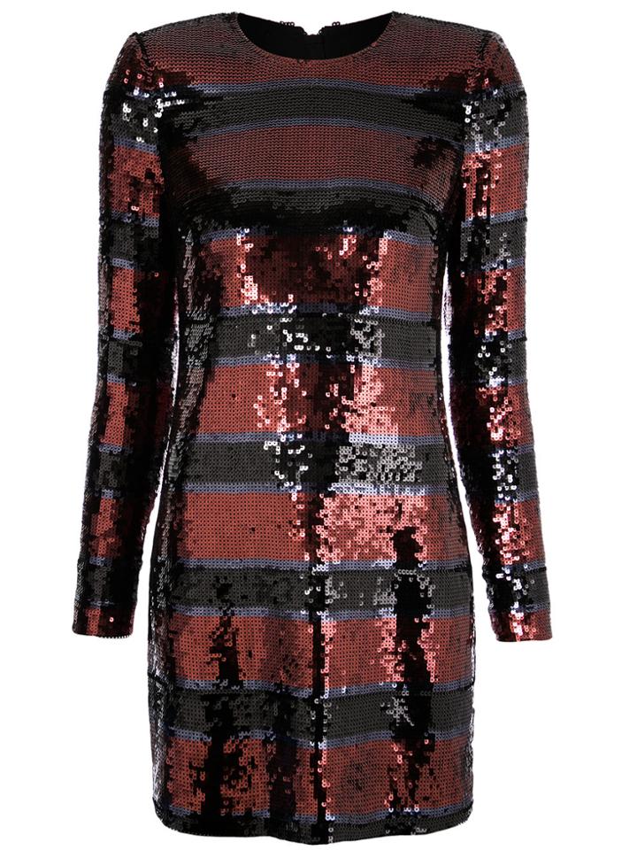 Veronica Beard Fitted Sequined Dress - Metallic