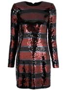 Veronica Beard Fitted Sequined Dress - Metallic