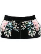 No21 Floral Embroidered Belt - Black