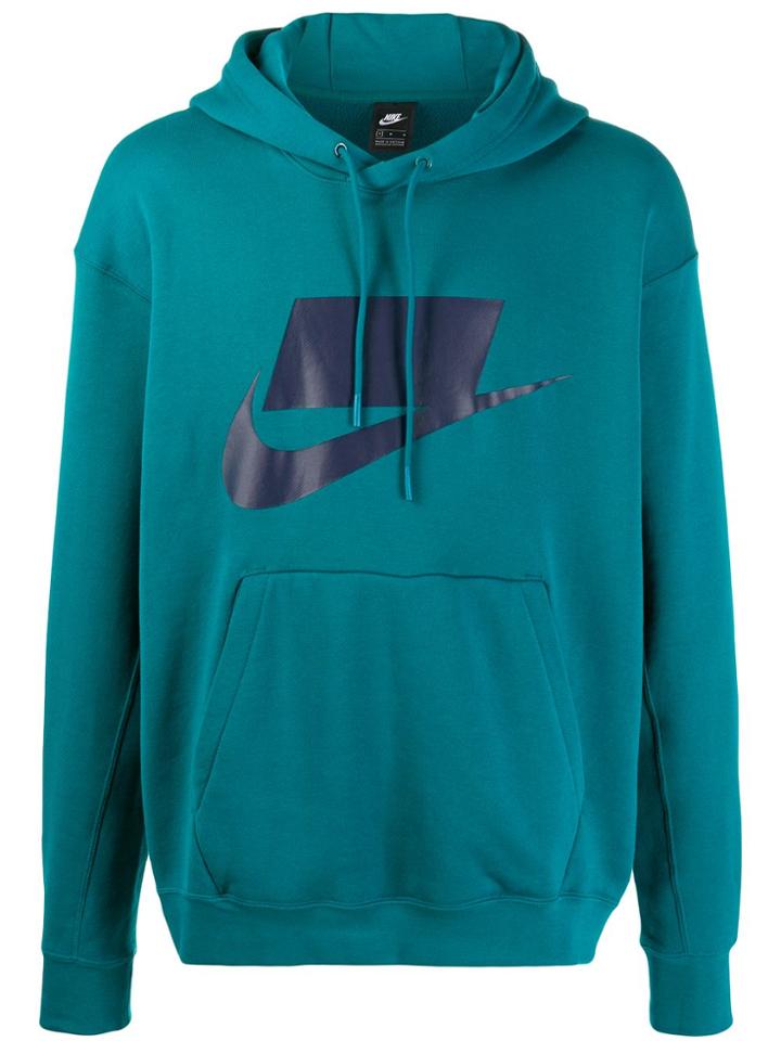 Nike Contrast Logo Hoodie - Blue