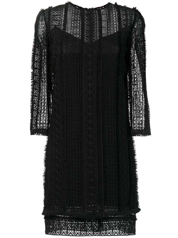 Ermanno Scervino Open Work Lace Drace - Black