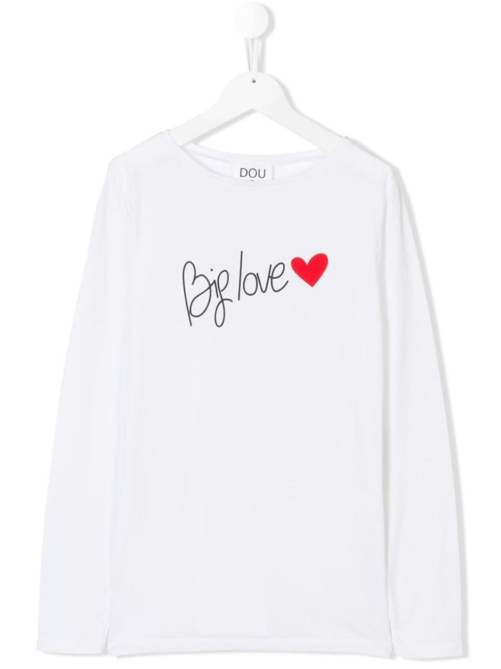 Douuod Kids Teen Big Love Top - White