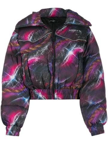 Misbhv Galaxy-print Down Jacket - Purple