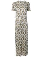 Paco Rabanne Embroidered Floral Dress - Silver