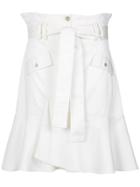 Olympiah Belted Midi Skirt - White