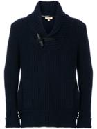 Ziggy Chen Contrast Trim Roll Neck Jumper - Green