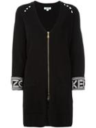 Kenzo V-neck Cardi-coat, Women's, Size: Medium, Black, Cotton