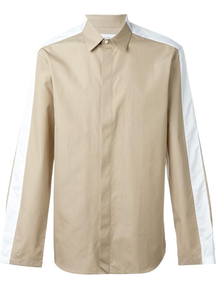 Joseph Poplin Carnegie Shirt, Men's, Size: 39, Nude/neutrals, Cotton