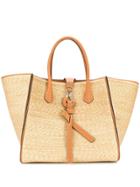 Ermanno Scervino Large Front Clasp Tote - Neutrals