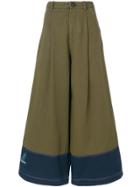 Marni High-waisted Palazzo Trousers - Green