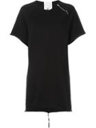 Lost & Found Rooms Zip Detail T-shirt Dress, Women's, Size: Small, Black, Cotton