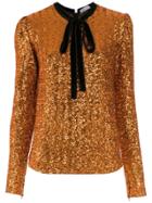 Nk Sequinned Blouse - Gold