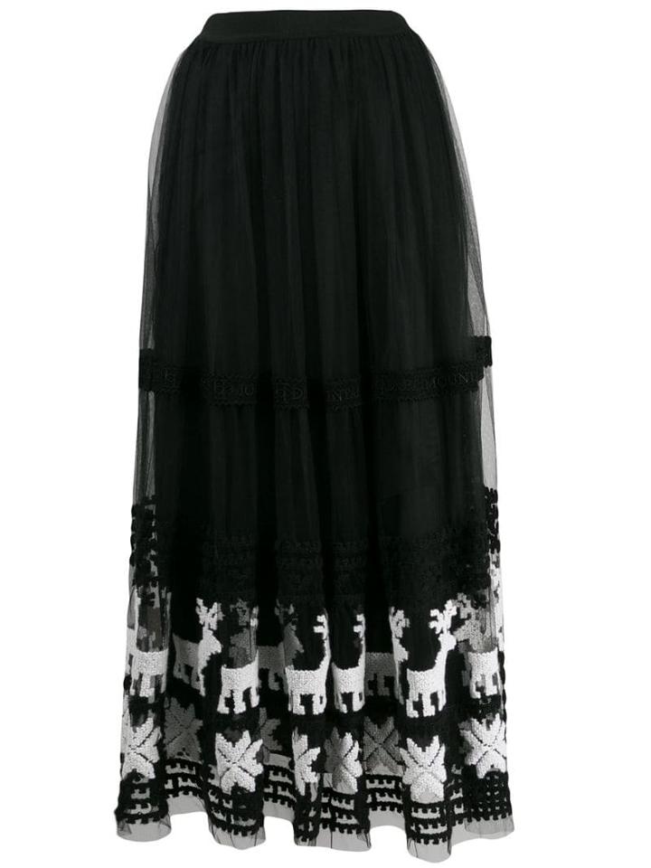 Pinko Tulle Maxi Skirt - Black