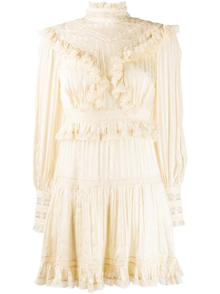 Zimmermann Ruff Trim Dress - Neutrals