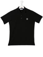 Stone Island Junior Logo Polo Shirt - Black