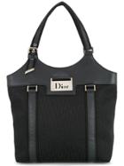 Christian Dior Vintage Trotter Pattern Tote - Black
