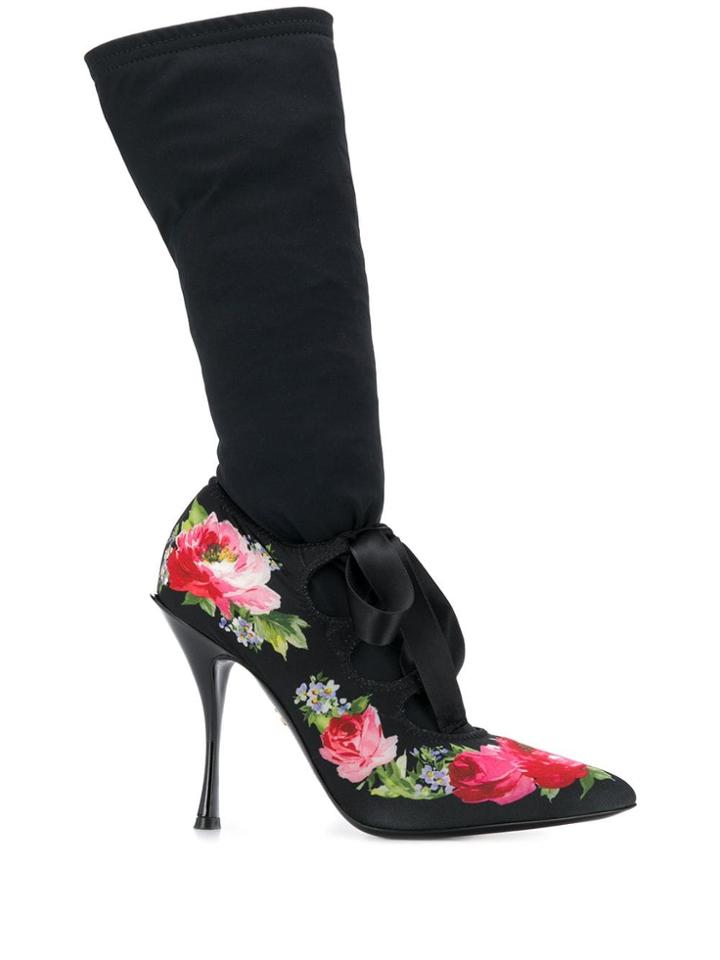 Dolce & Gabbana Stiletto Sock Boots - Black