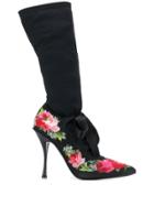 Dolce & Gabbana Stiletto Sock Boots - Black