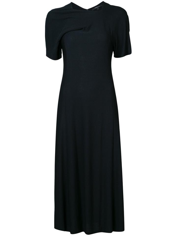 Derek Lam Short Sleeve Draped Dress - Blue