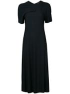 Derek Lam Short Sleeve Draped Dress - Blue