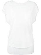 Armani Jeans Layered T-shirt, Women's, Size: 38, White, Viscose