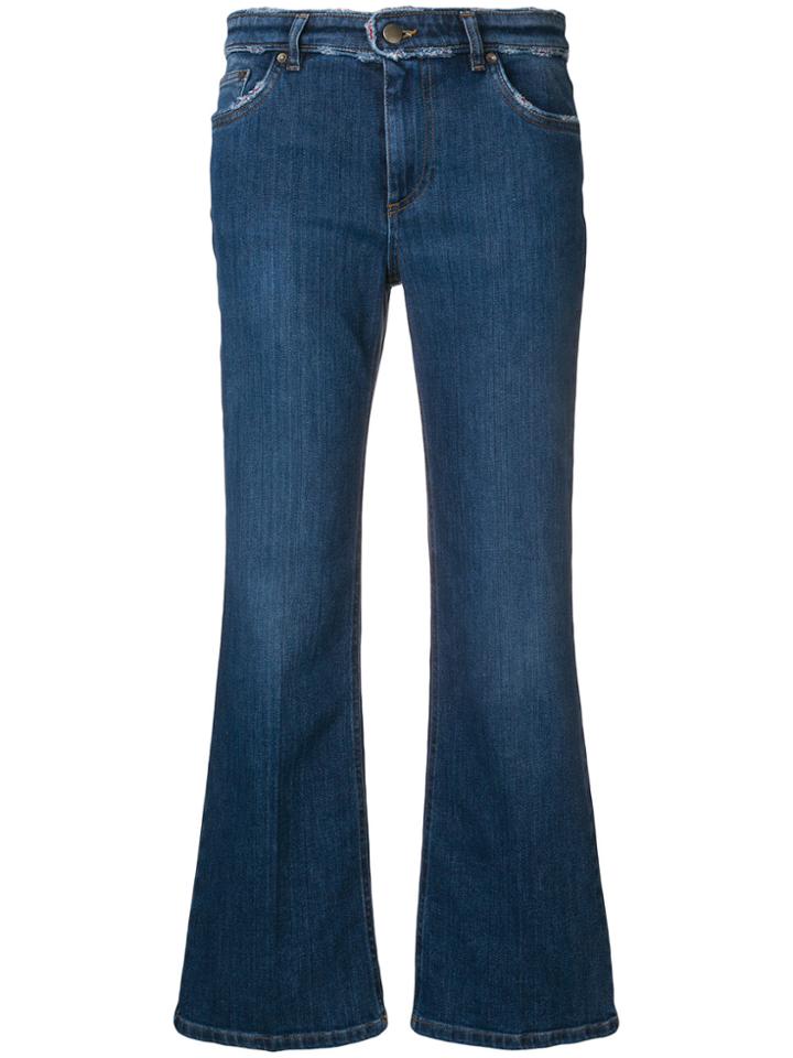 Red Valentino Cropped Flared Jeans - Blue
