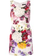 Dolce & Gabbana Floral Print Mini Dress - White