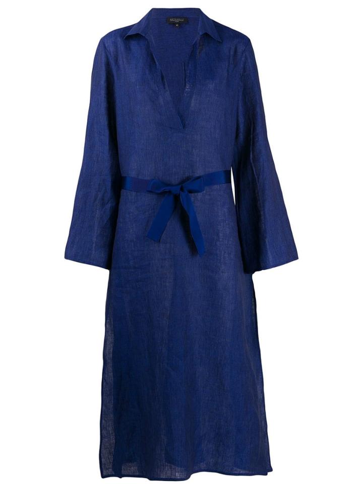 Antonelli Tie Waist Dress - Blue