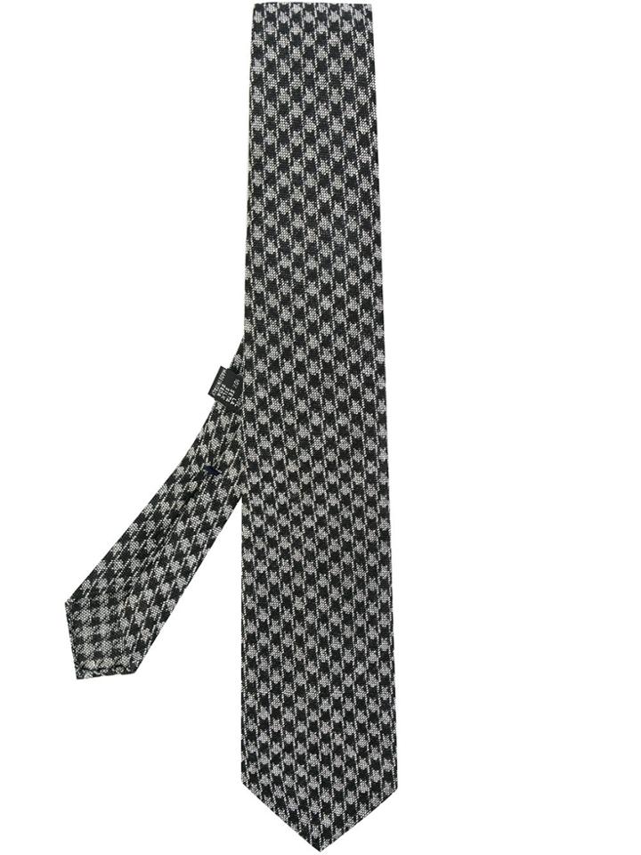 Fefè Houndstooth Tie - Black