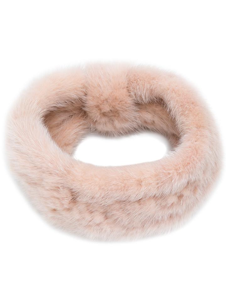 Yves Salomon Accessories Fur Headband - Nude & Neutrals