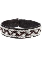 Ulla Soucasse Plaited Leather And Chain Bracelet