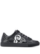 Versace Collection Logo Printed Sneakers - Black