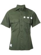 Icons - Star Print Shirt - Men - Cotton - M, Green, Cotton