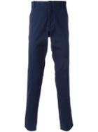 Valentino Straight-leg Trousers, Men's, Size: 46, Blue, Cotton/spandex/elastane/polyester