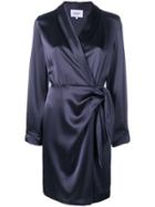Nanushka Siwa Wrap Midi Dress - Blue