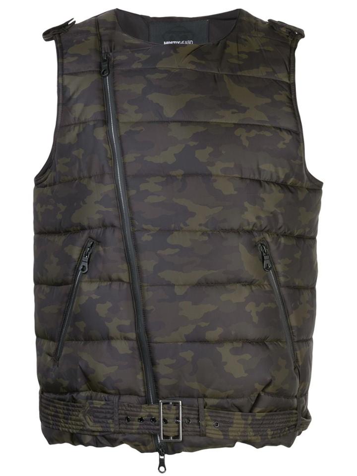 Mostly Heard Rarely Seen Moto Padded Vest - Green
