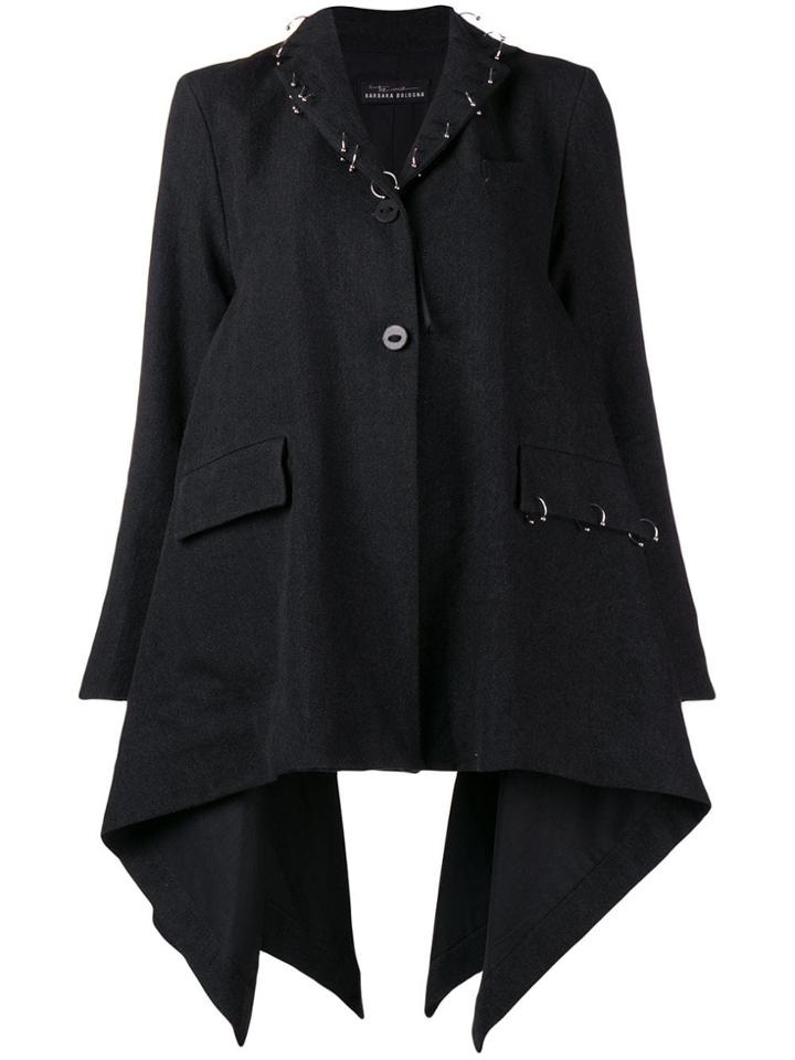 Barbara Bologna Flared Long-sleeved Coat - Grey