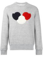Moncler Logo Plaque Sweatshirt, Men's, Size: Xl, Grey, Cotton/lyocell/polyester/acrylic