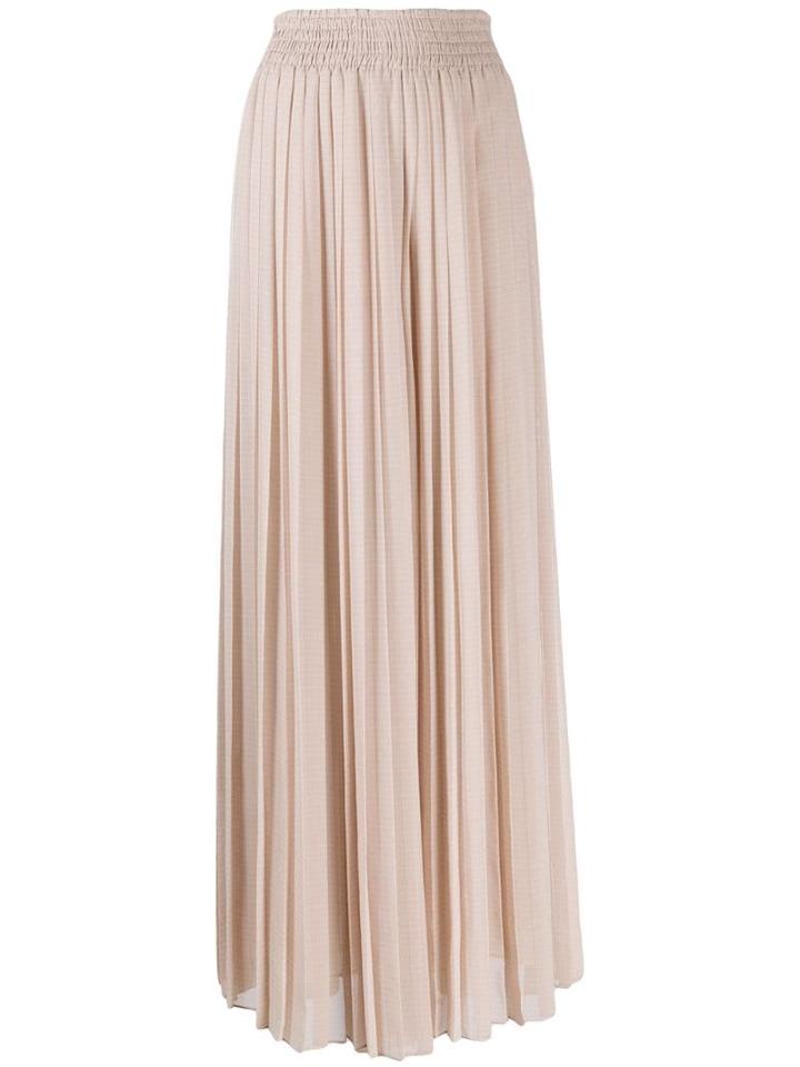 Max Mara Pleated Maxi Skirt - Neutrals
